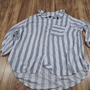 Mix 3/4 sleeve striped shirt 2XL